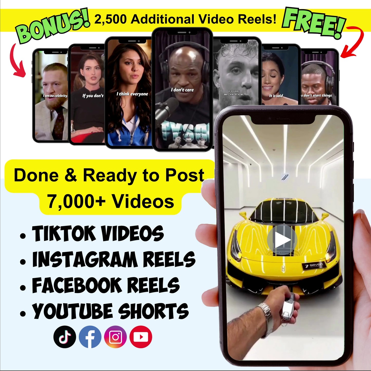 7,000+ Done For You Content Reels - Plus 2,500 Additional Reels FREE!