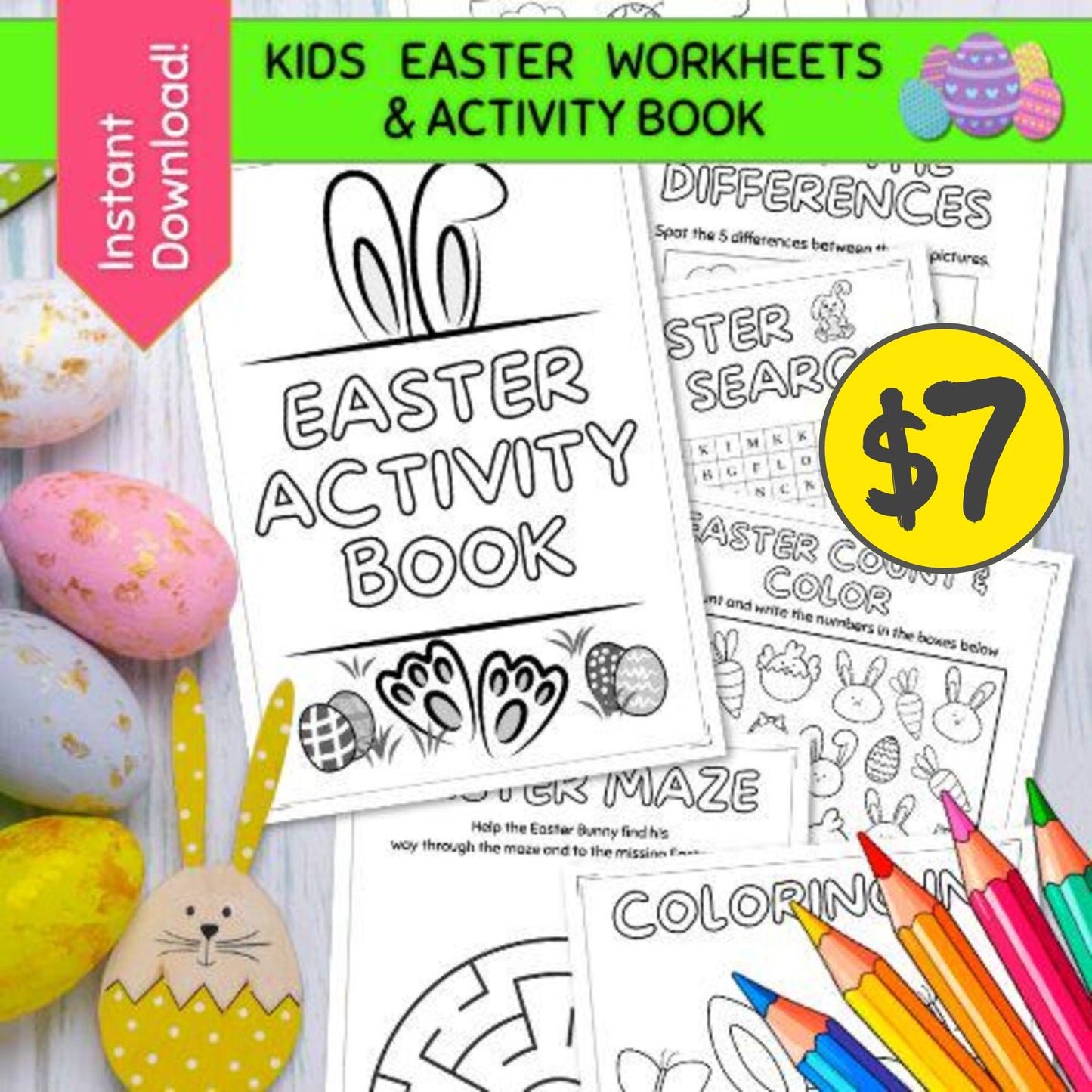 250+ Easter Activity Pack with Worksheets and Coloring Pages