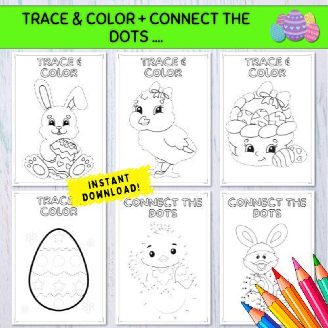 250+ Easter Activity Pack with Worksheets and Coloring Pages