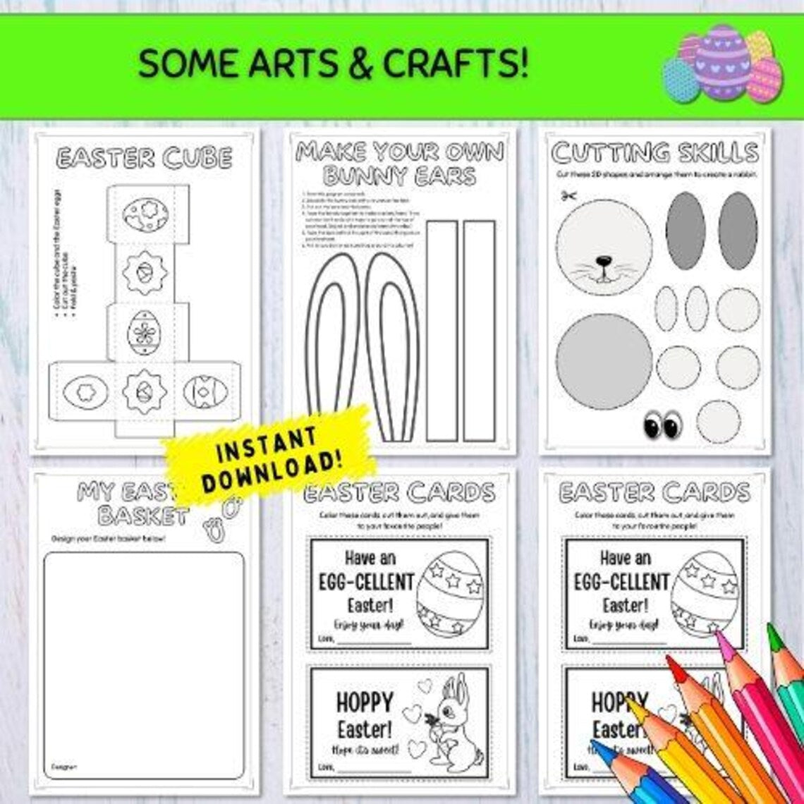 250+ Easter Activity Pack with Worksheets and Coloring Pages