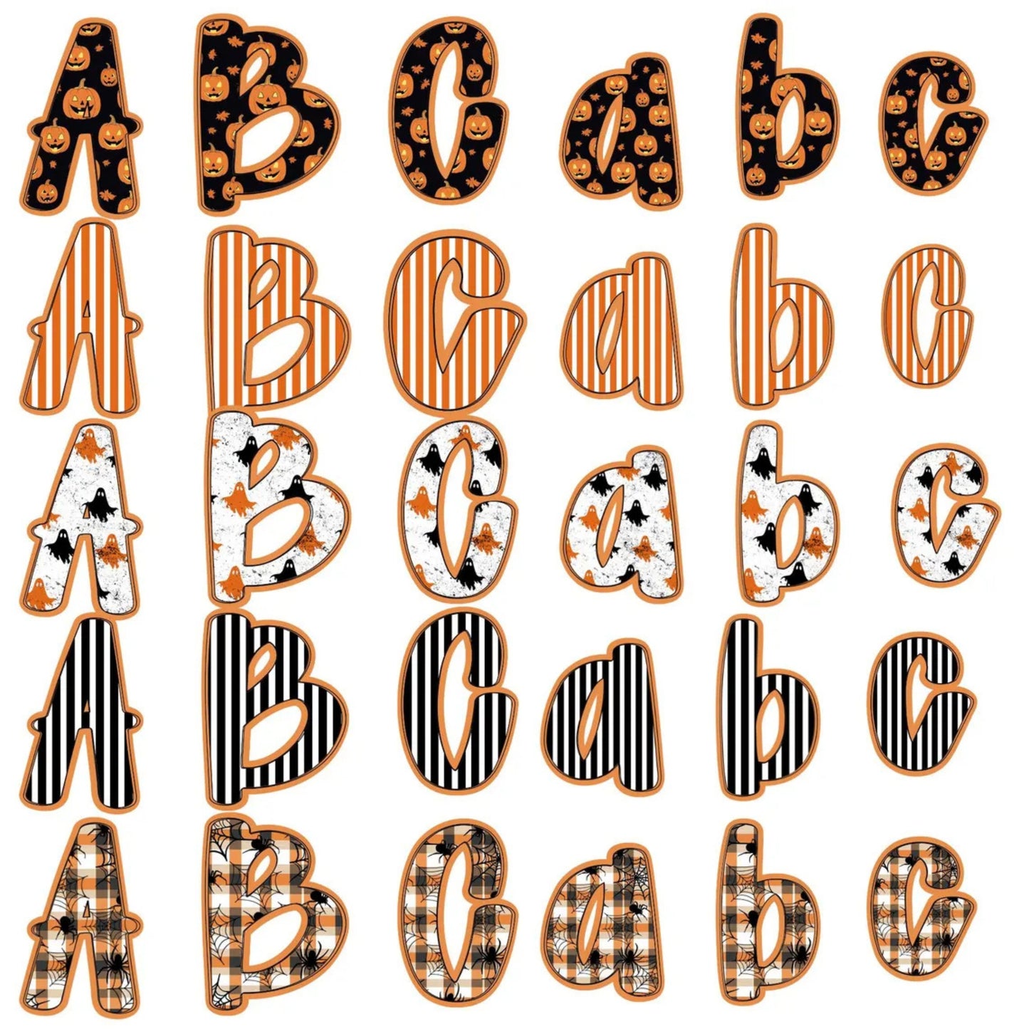 Spooky Alphabet Doodle Font with Cliparts Set & Our Entire Doodle Font Library