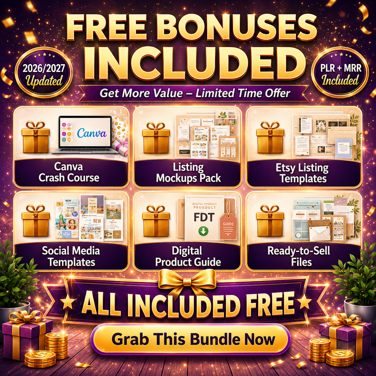 9200+ DFY Canva Templates | Plus 10k+ Additional FREE | PLR MRR Rights (Digital Download)