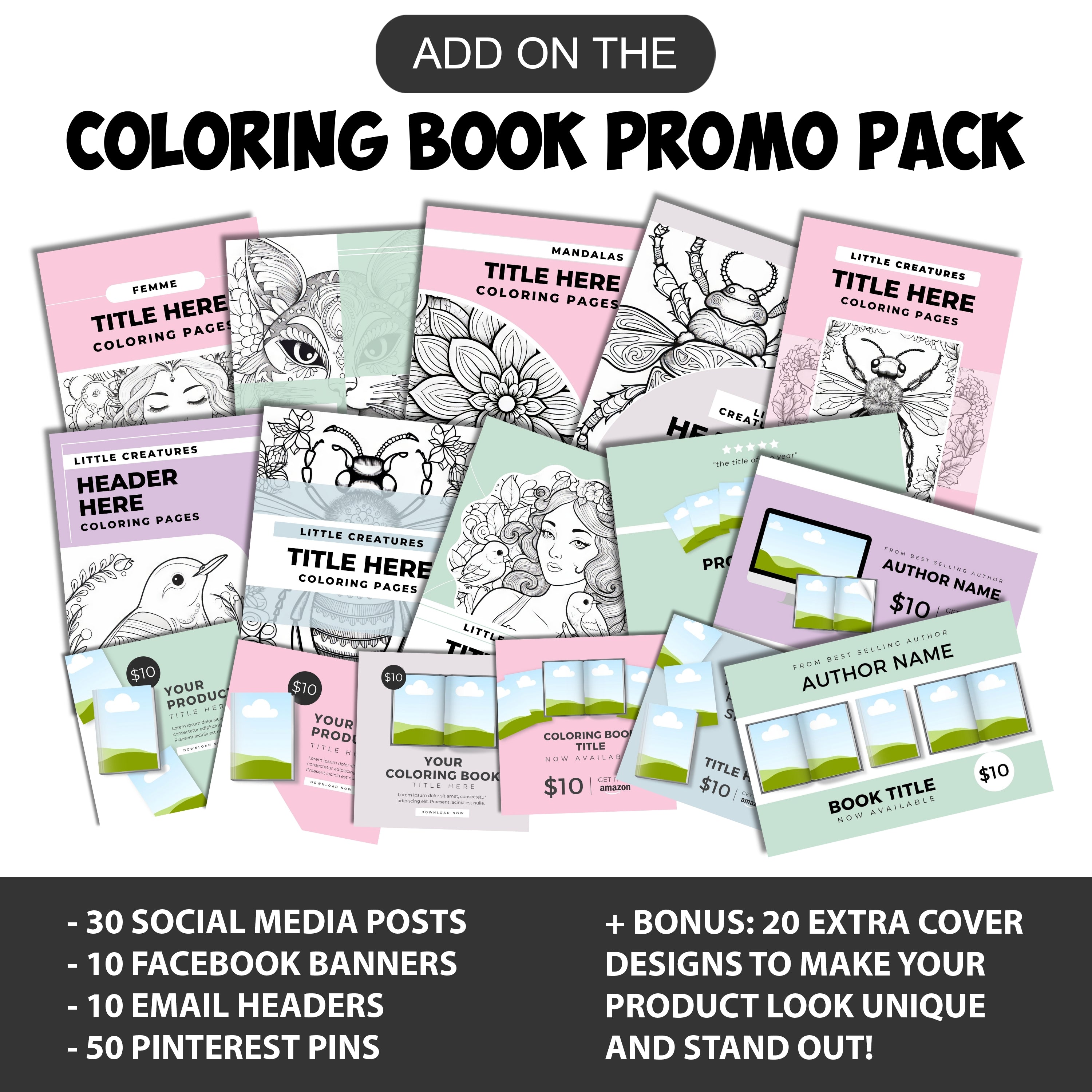 Promo Coloring Books Coloring Book Promo Pack Templates – Marioxy Digitals