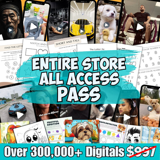 ENTIRE STORE All Access Pass - To All Current and Future Digital Products