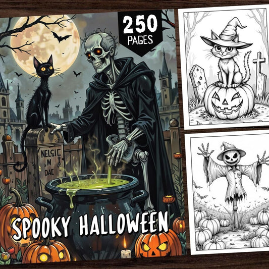 Spooky Halloween Coloring Pages with Bonus: Over 2,500 Additional Coloring Pages
