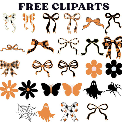 Spooky Alphabet Doodle Font with Cliparts Set & Our Entire Doodle Font Library
